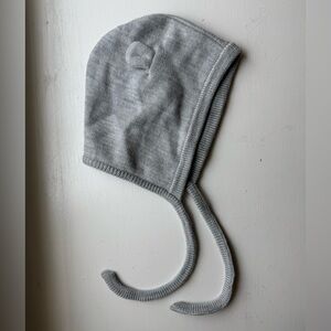 Wool bear ears gray bonnet